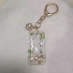 ☆レジン作品　シマエナガキーホルダー