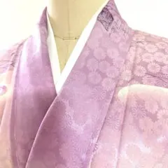 6k862 着物　正絹　単衣　小紋　ピンク　白　グレー　花柄　和装 6k862 着物 正絹 単衣 小紋 ピンク 白 グレー 花柄 和装 - メルカリ