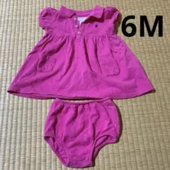 ラルフローレン　半袖ワンピース　6ヶ月　ピンク　インナーパンツ付き　60cm