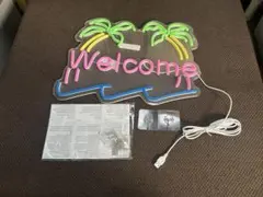 Welcome ネオンサイン ヤシの木デザインのサムネイル