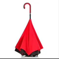 CARRY saKASA　バイカラー逆さ傘 長傘 レッド×ブラックのサムネイル