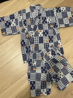 ミキハウス　MIKIHOUSE 甚平 100cm パッチワーク プッチー柄