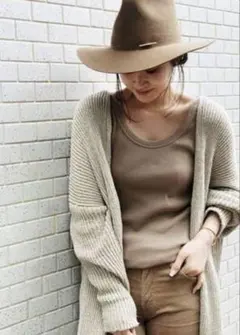 ミューズ　ドゥーズィエムクラス　Lily Linen ロングカーディガン　リネン