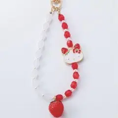 キティ　イチゴマン　バッグチャーム　ストラップ　 　サンリオ