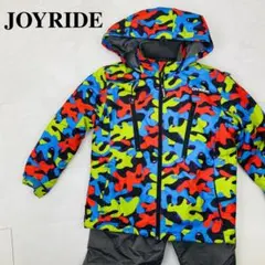 美品 JOYRIDE スキーウェア カラフルグレー キッズ150 0192-A