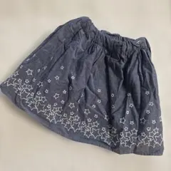 mezzo piano 星柄刺繍スカート 100cmのサムネイル