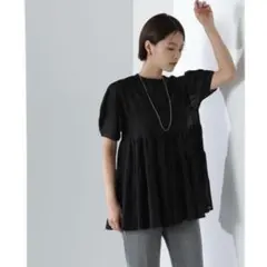 ナチュラルビューティーベーシック シアーフレアチュニックニット