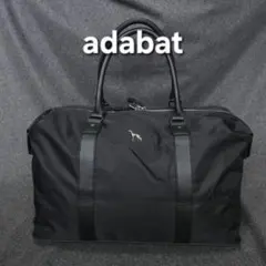 極美品 アダバット ゴルフ ボストンバッグ ナイロン×PUレザー 刻印ロゴ 黒のサムネイル