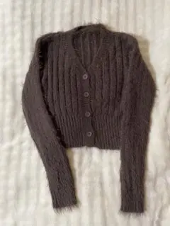 GRL／グレイル　リブ編みカーディガン