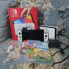 Switch本体 有機ELモデル ソフト5本セット