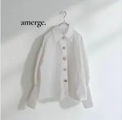 ✽アメルジュ シャツ【M】オーバーサイズ シンプル 個性的 クラシカルr519