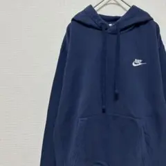 NIKE パーカー ポイント刺繍 ネイビー 古着