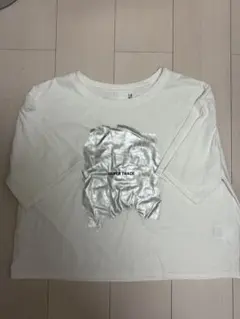 LAKO 半袖Tシャツ ホワイト シルバープリント
