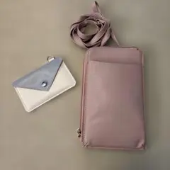 スリーピー　ピンクスマホショルダー　カードケース付き