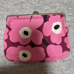 最終お値下げです！ Marimekko がま口 ポーチ ピンク ウニッコ柄のサムネイル