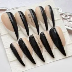 シズニルック ネイルチップ グランジ サブカル モノトーン y2k 地雷 個性派