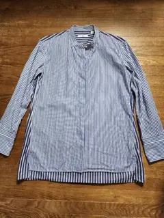ユニクロプラスジェイUNIQLO+J 　ストライプ柄バンドカラーシャツ　Sサイズ
