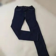 ダークブルー デニム ストレートパンツ 150cm