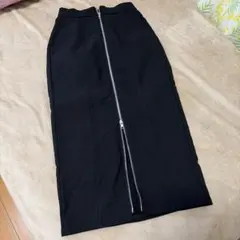 GU ブラックロングタイトスカート　フロントジッパー　Ｓサイズ