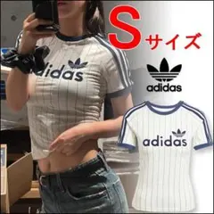 Sサイズ アディダスオリジナルス 半袖 Tシャツリニア カリ スリム 白 韓国