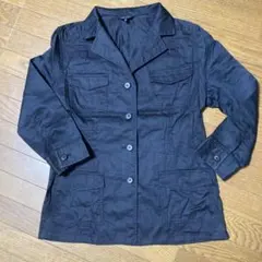 COMME CA ISM ブラック ミリタリージャケット