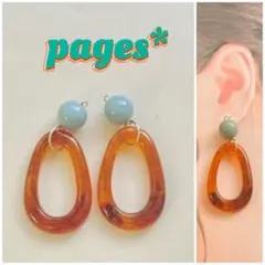 No.28* レトロバイカラーピアス/イヤリング