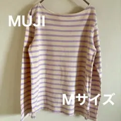 MUJI ボーダー長袖 Tシャツ Mサイズ