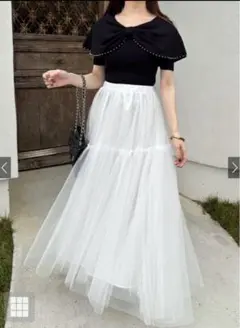 GRLグレイルチュールフレアスカートkz496