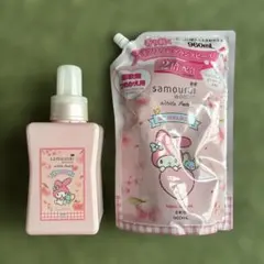 サムライウーマン×マイメロ 柔軟剤 本体+詰替960ml 新品 ホワイト 