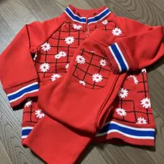 mialy mail 赤い花柄 ジャージ上下95cm