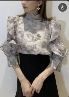 期間限定激安snidel オーガンジーシースルーブラウストワルドジュイ柄