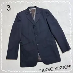 【TAKEOKIKUCHI】 ジャケット　スーツ　フォーマル　３　ストライプ