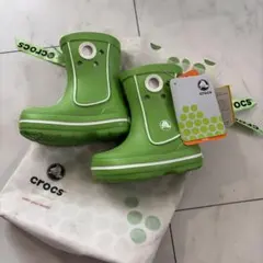 Crocs crocband jaunt レインブーツ ライムグリーン C6/7のサムネイル