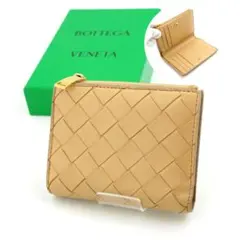 ✨Aランク✨　Bottega Veneta ミニ財布　イントレチャート　ベージュのサムネイル