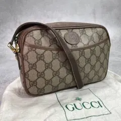 希少✨old GUCCI ショルダーバッグ クレスト刻印 オールレザー 