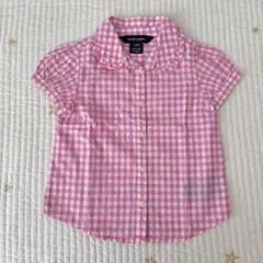 Ralph Lauren 90cm ピンク 半袖シャツ ギンガムチェック 女の子