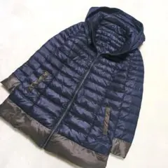ダーマコレクション 切替ダウンコート　カシミヤ100% ネイビー　13AR ダーマコレクション 切替ダウンコート カシミヤ100% ネイビー