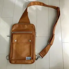 PORTER ボディバッグ キャメル色
