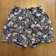 petit main フラワープリント ハーフパンツ 120 女の子