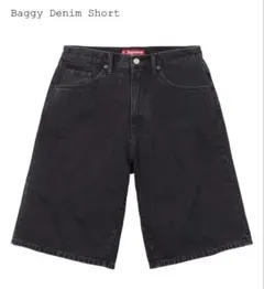 Supreme Baggy Denim Short デニム black - メルカリ