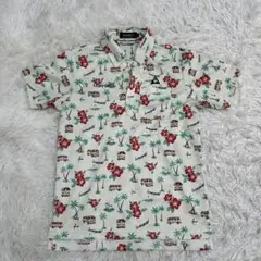 le coq sportif アロハポロシャツ　ゴルフウェア　オフホワイト