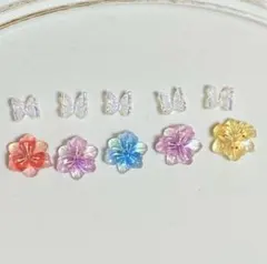 264 蝶　お花　ネイルパーツ