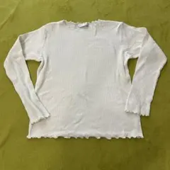 ever closet リブ長袖カットソー ホワイト 140