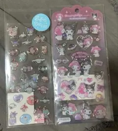 【正規品】マイメロ&クロミドロップジェリーシール　キラフチ樹脂盛りシールドリンク