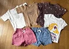 女の子　夏服まとめ売り6点　90〜100サイズ向け　プチバトー・プティマインなど