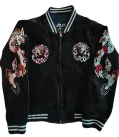 【最終値下げ】希少 別珍 スカジャン リバーシブル 東洋エンタープライズ 黒 M ゴールド 東洋エンタープライズ 16AW 別珍 × サテン