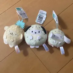 サンリオ フルーツきぐるみマスコット ３点