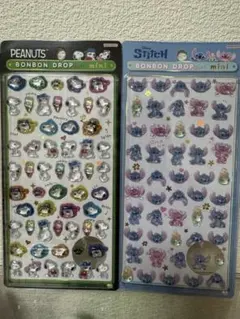 新作　ボンボンドロップシール　ミニ　ディズニー　スティッチ　スヌーピー