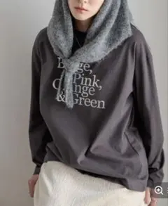 LOWRYS FARM プリントロゴTシャツLS トップス　プリントロゴTシャツ