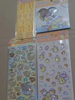 ポムポムプリン シール 4種セット うるちゅるPOPシール、ぷくりんキャンディ他